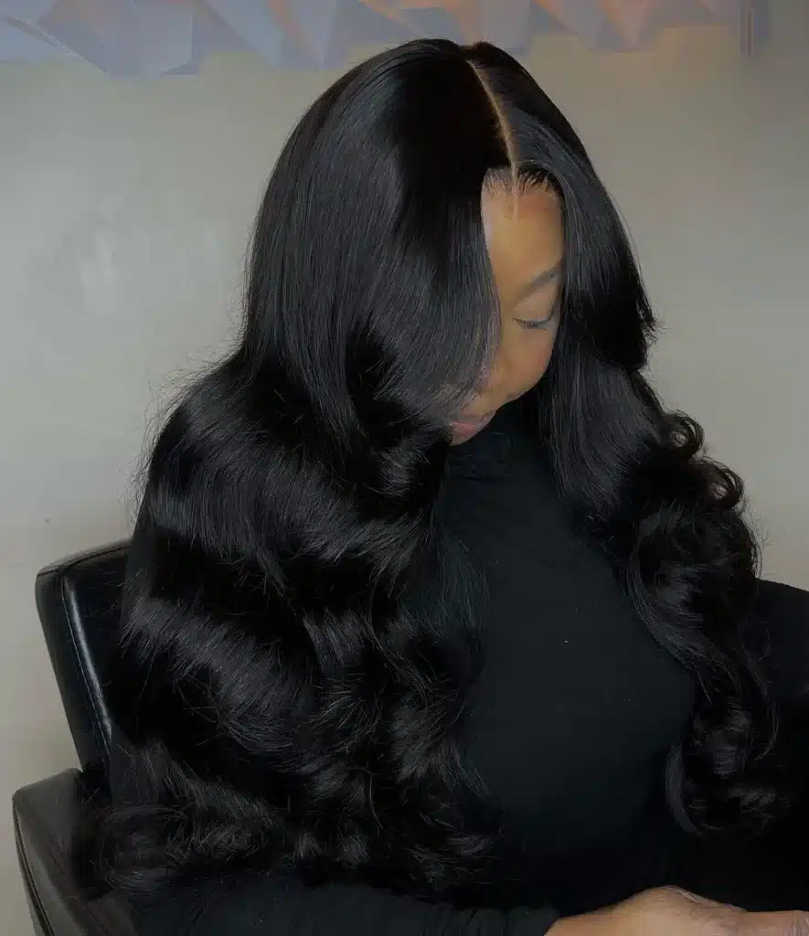 jet black hair