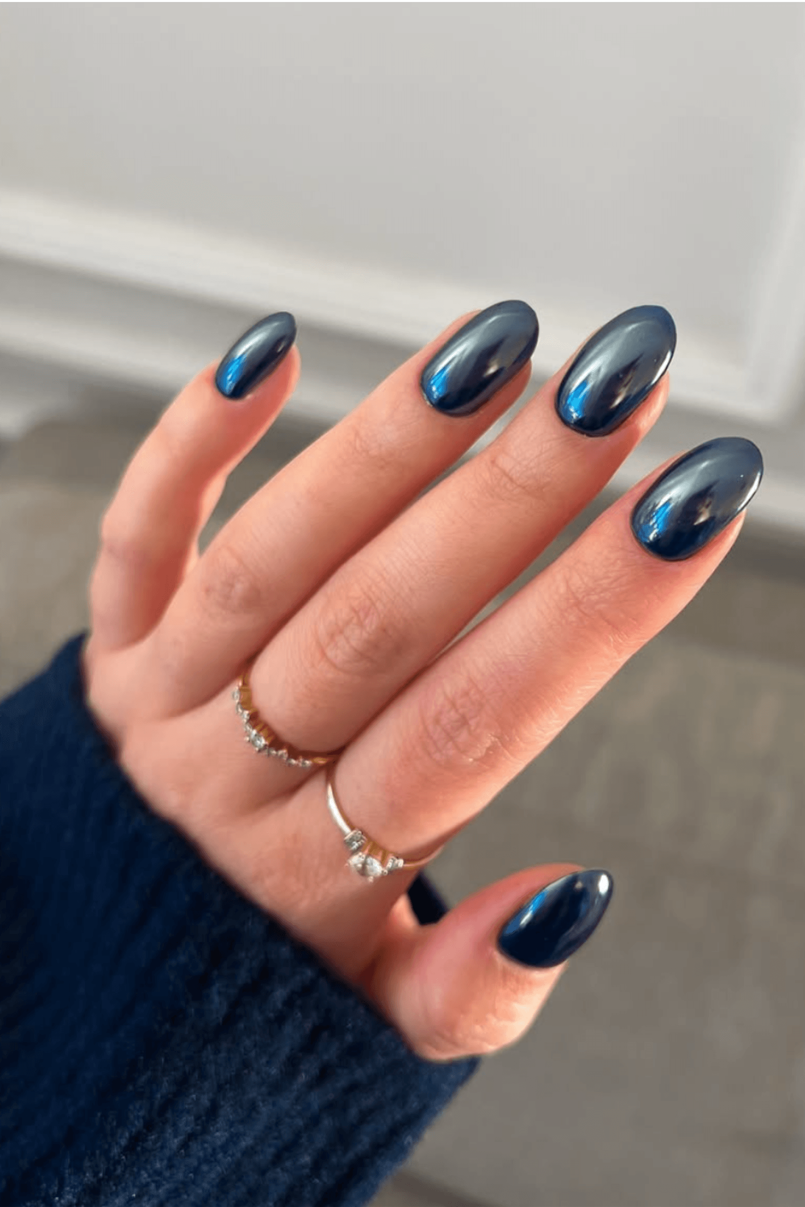 navy blue nails