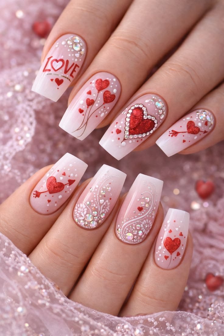 gorgeous valentine nail
