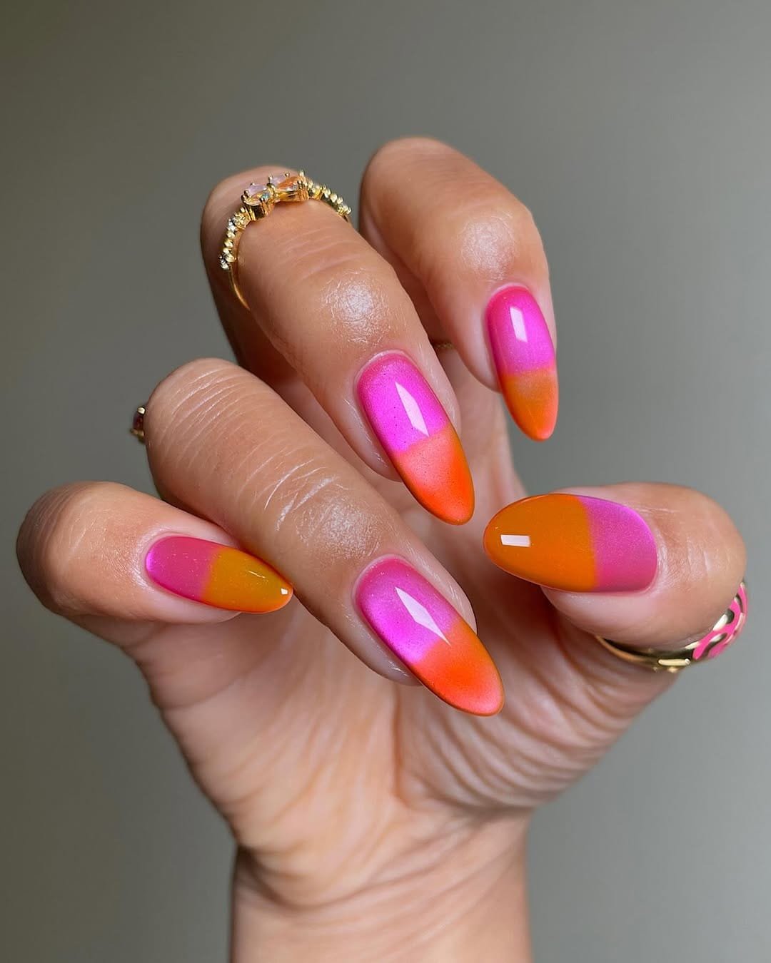 vibrant neon nail