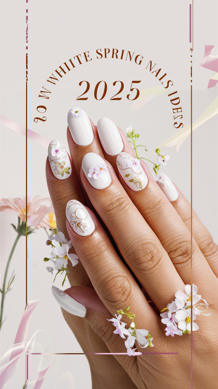 white spring nails