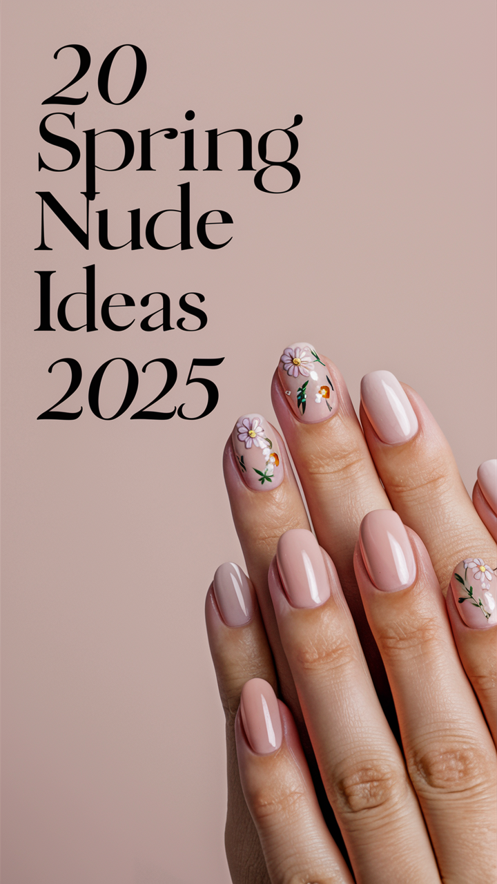 spring nude nails