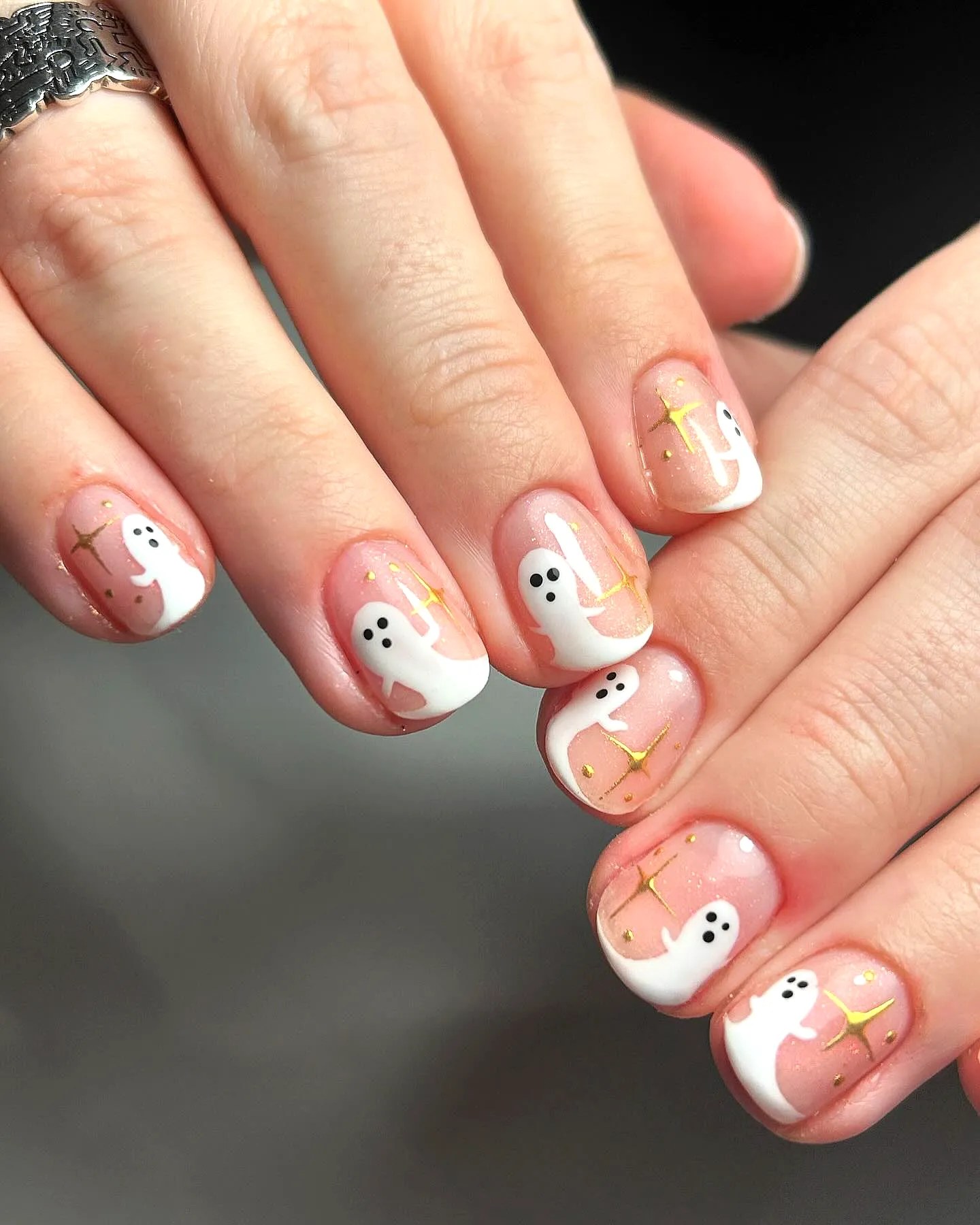 subtle halloween nails