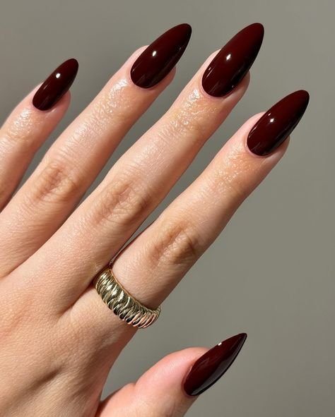 vampy oxblood nails