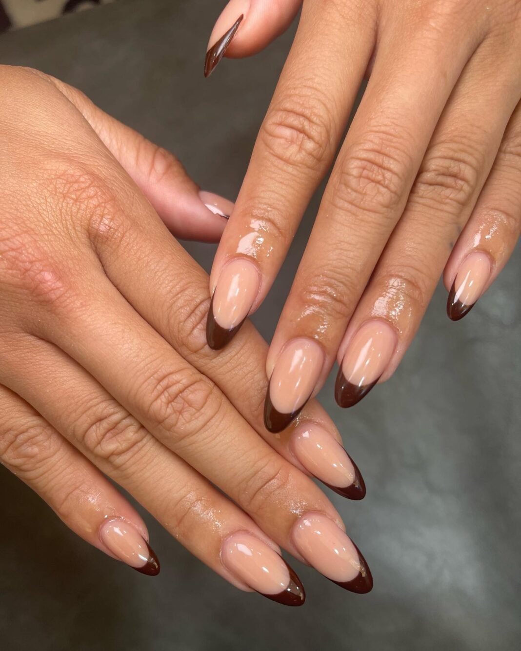 brown french tip