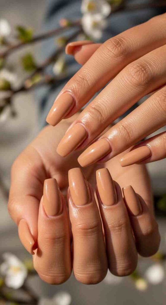 caramel honey nail