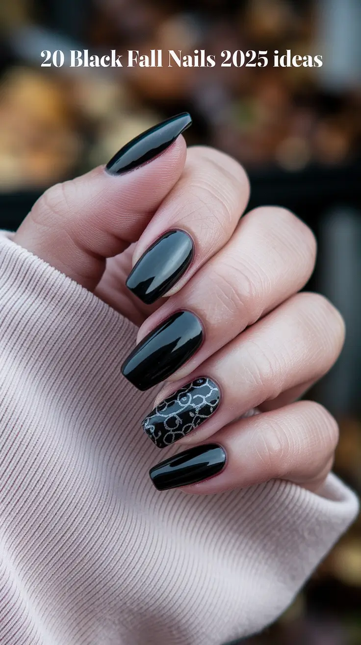 black fall nails
