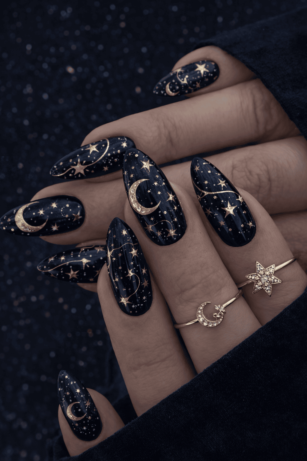 celestial nail art