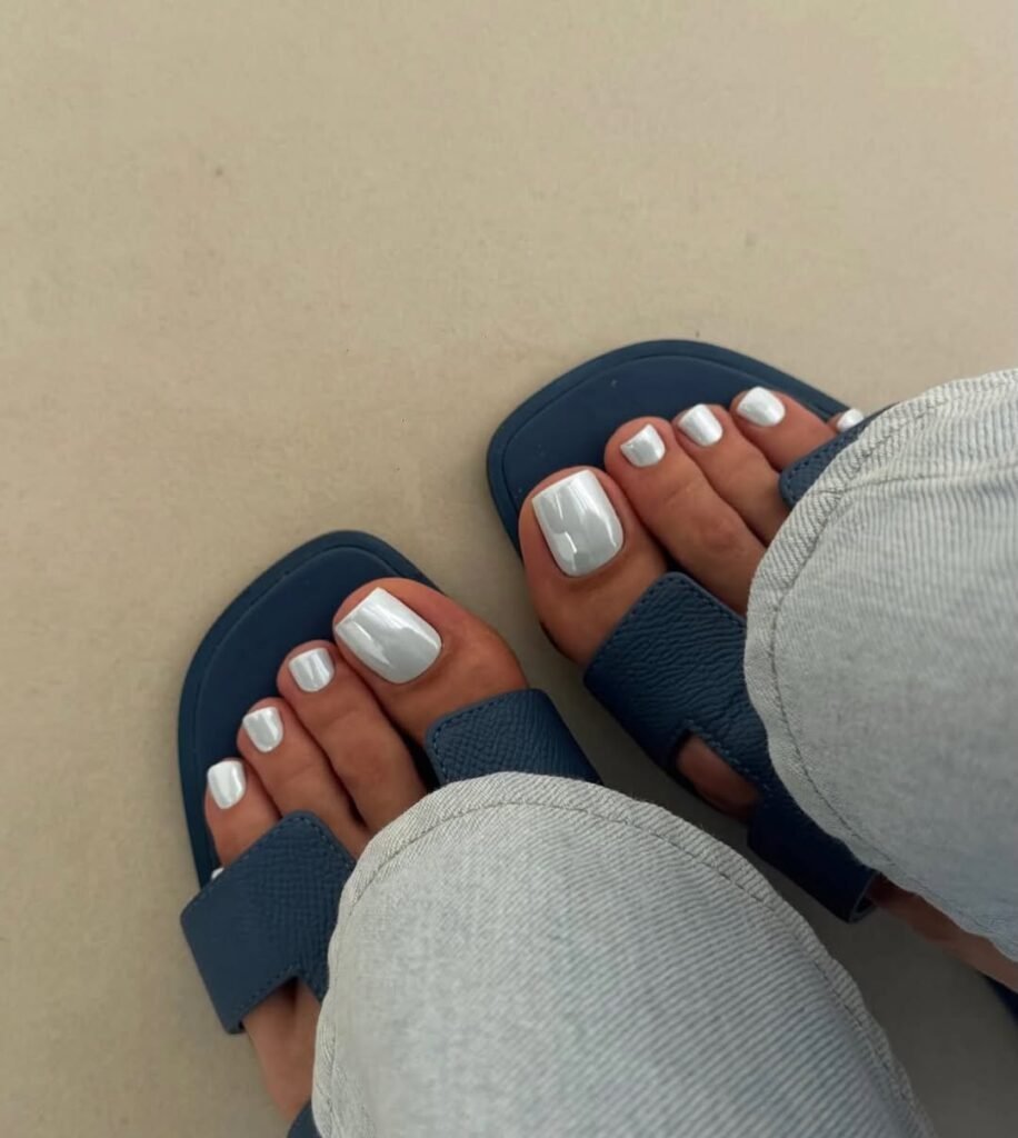 chrome toe nails