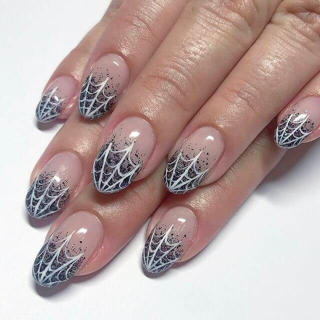 sheer halloween nails