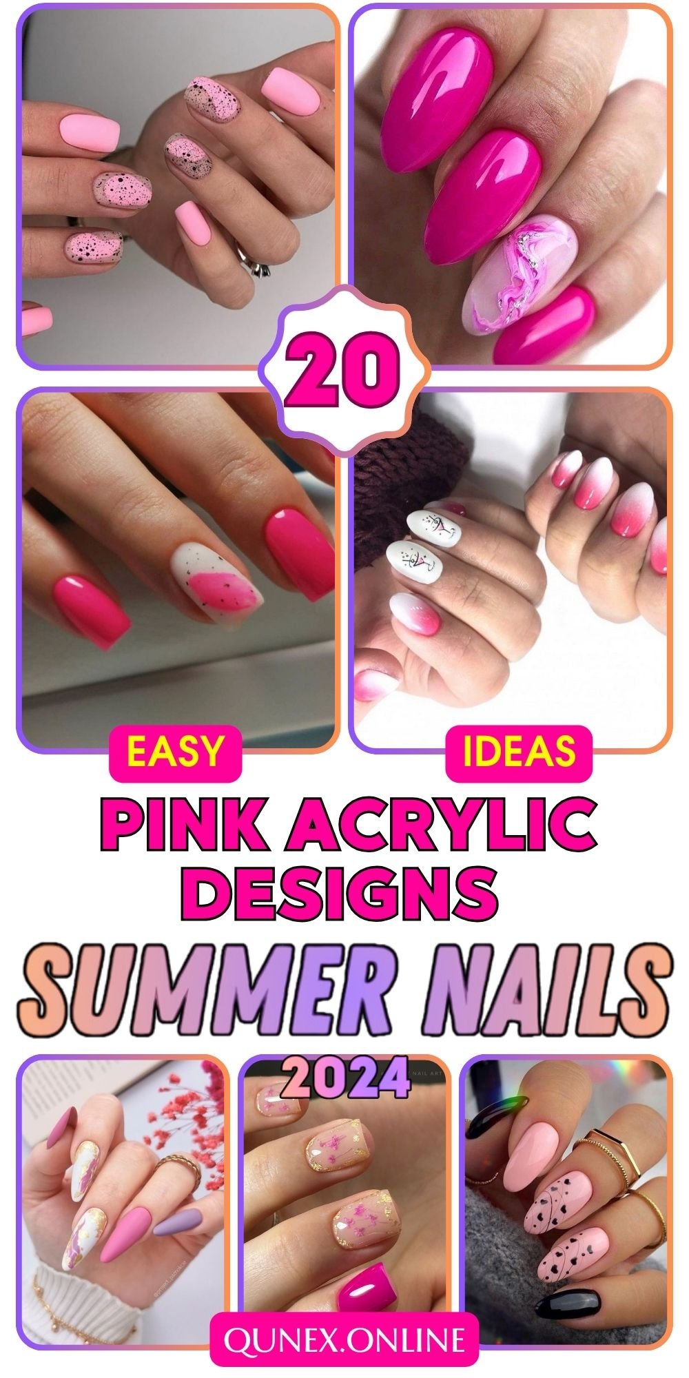 summer pink acrylic