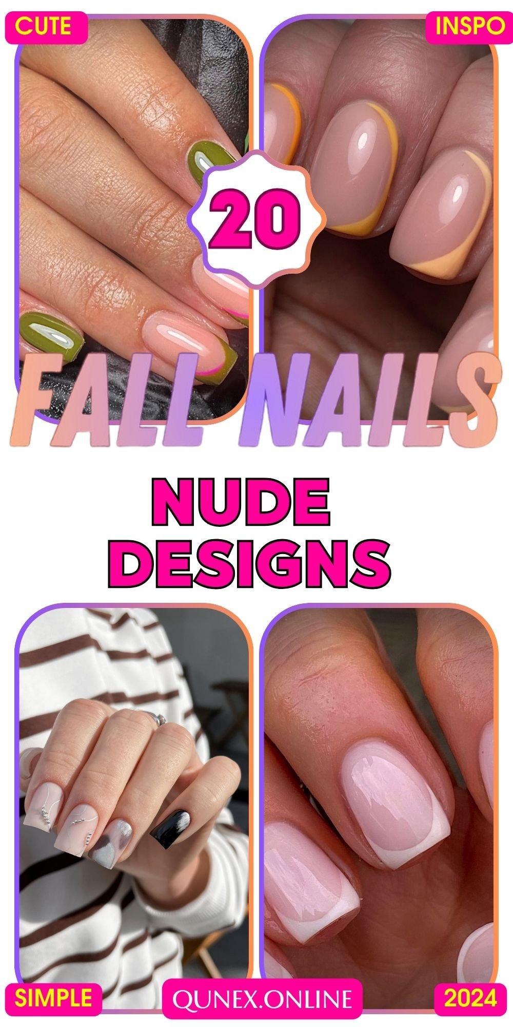 nude fall nails