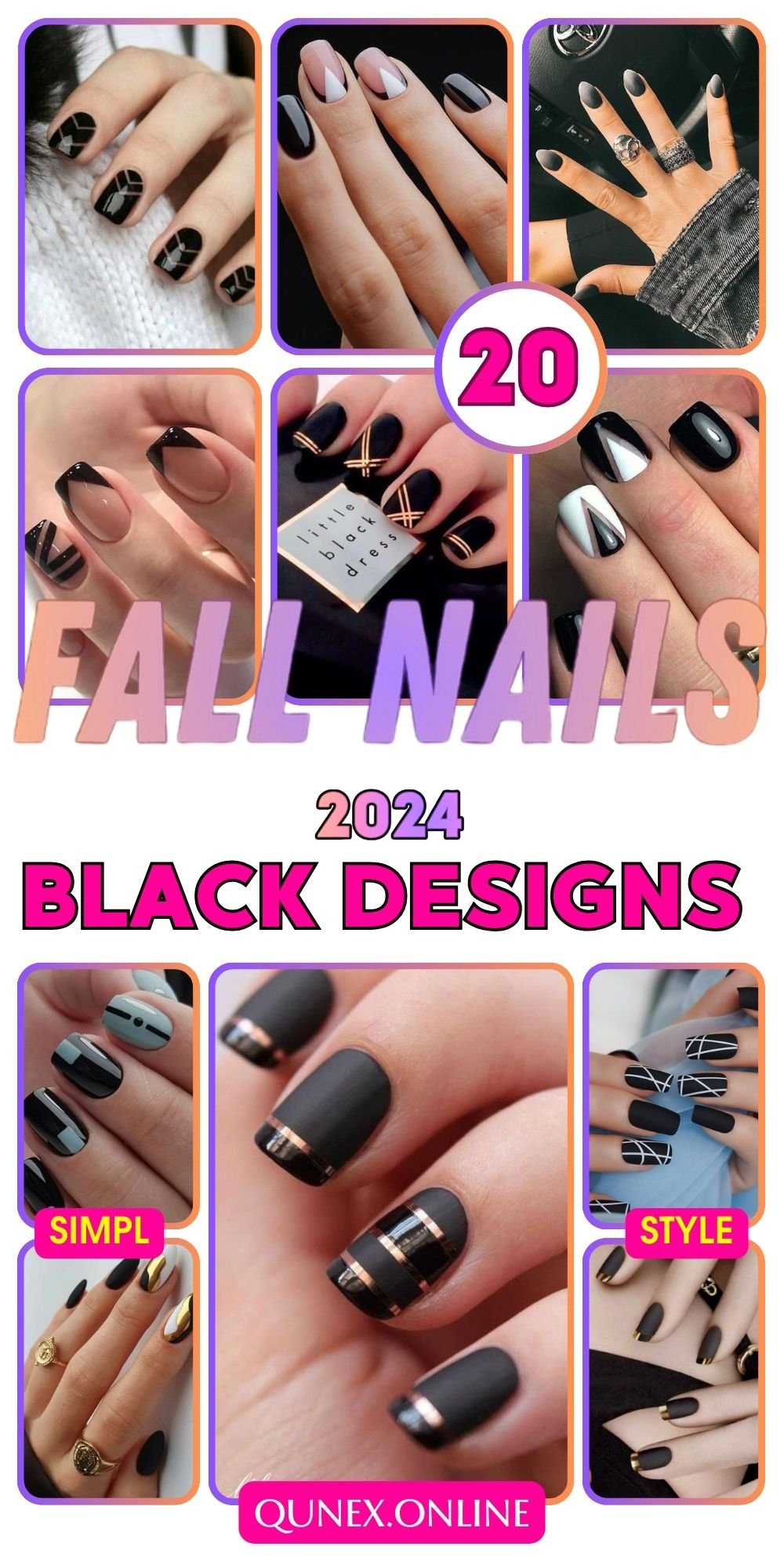 black fall nails
