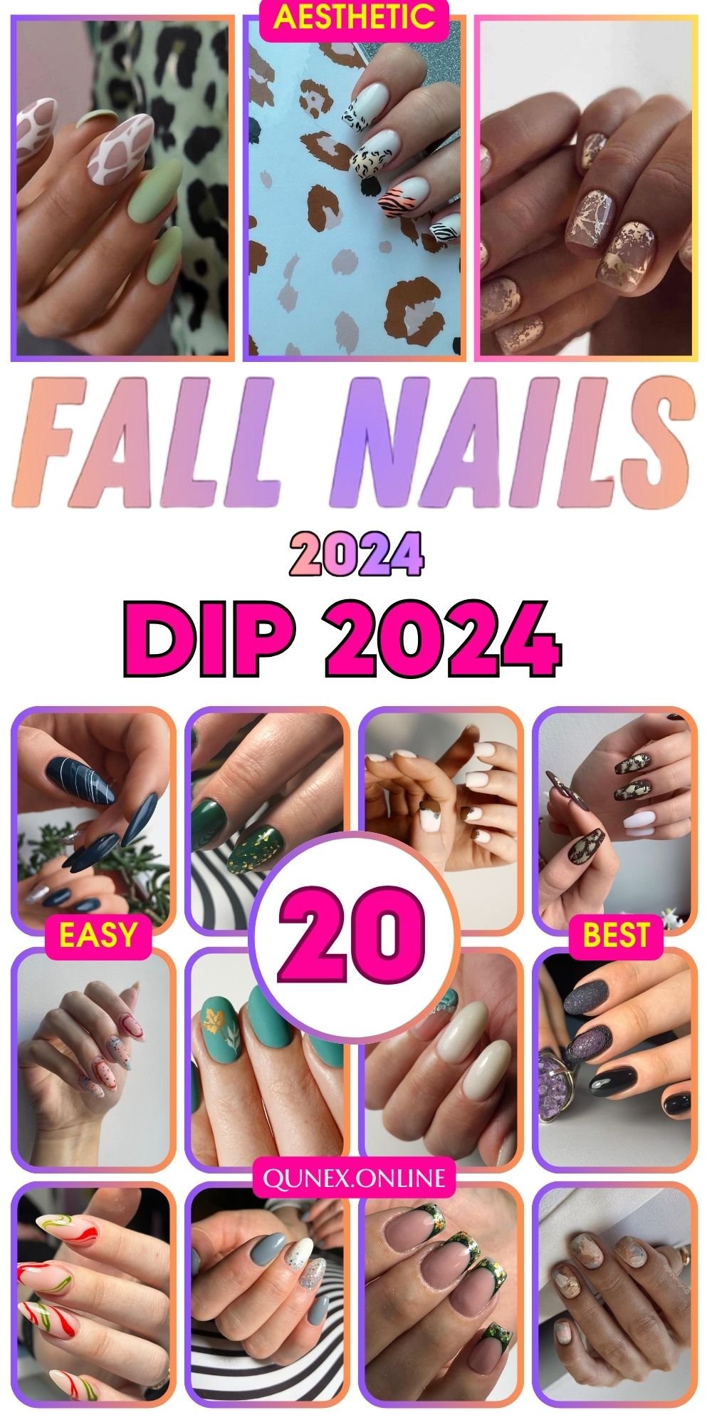 fall dip nails