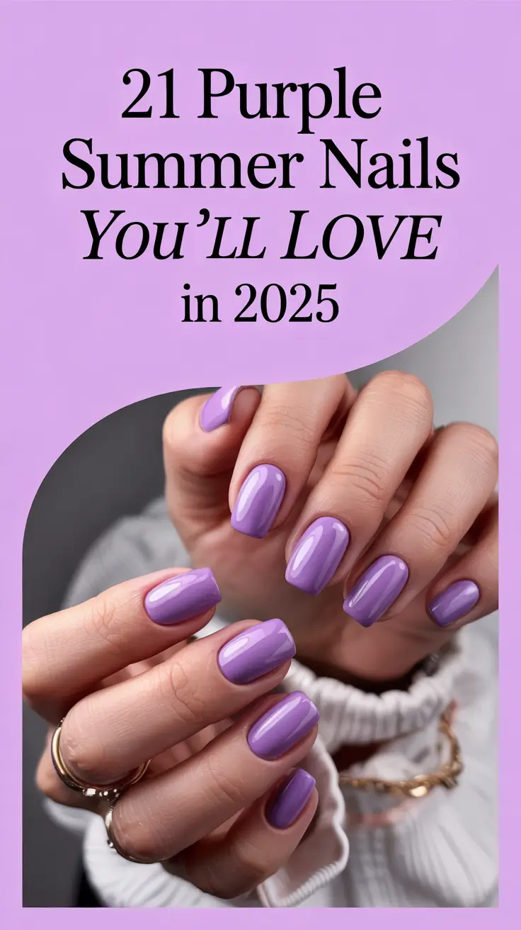 purple summer nails
